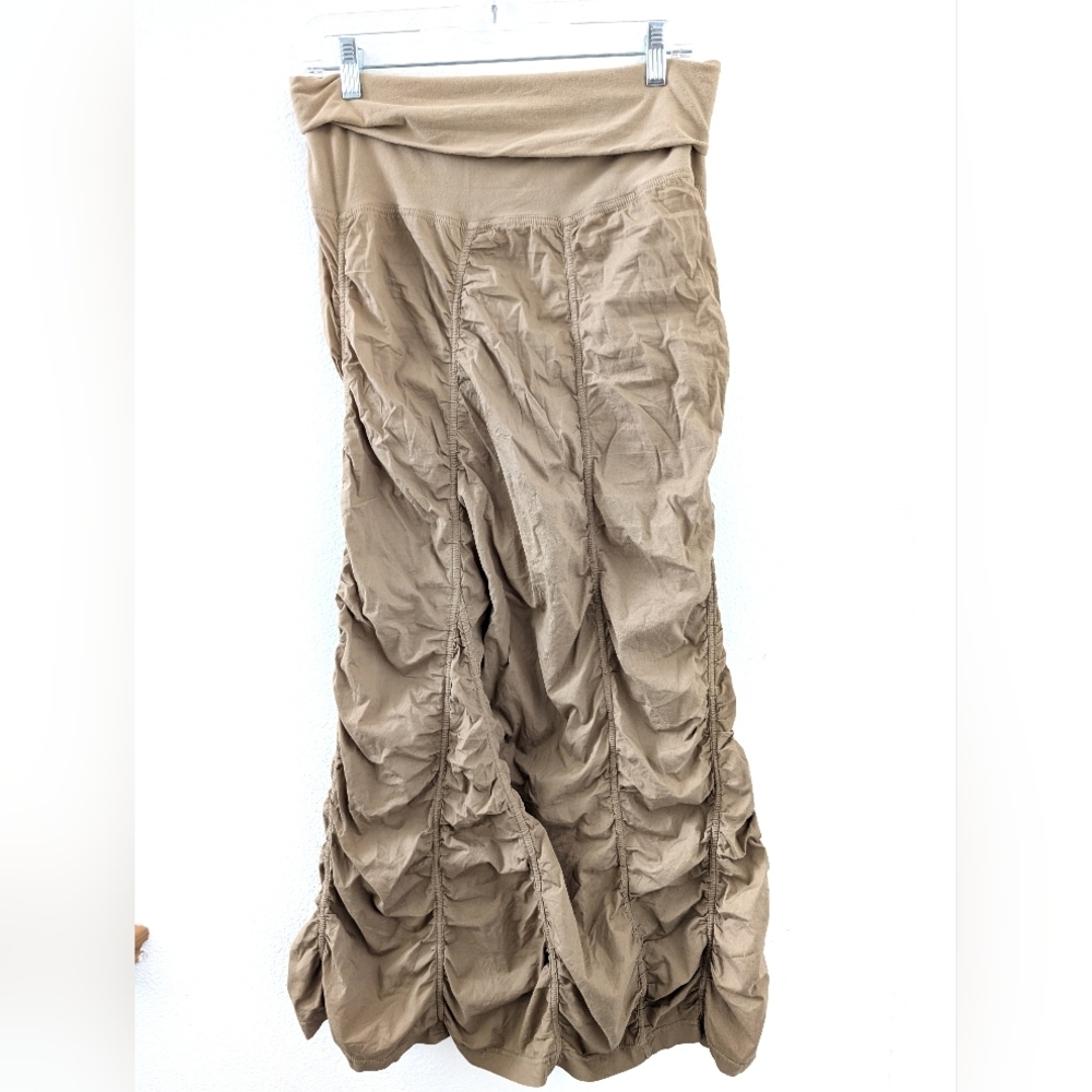 XCVI Gored Peasant Skirt Small Ruched Yellow 2455W‎